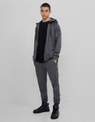 Bershka Sweatpants With Contrast Side Stripe In Gray-grey