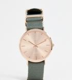 Reclaimed Vintage Inspired Canvas Watch In Green 36mm Exclusive To Asos - Gray