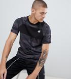 G-star Satur Camo Raglan T-shirt In Black - Black