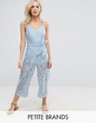 New Look Petite Premium Lace Jumpsuit - Purple