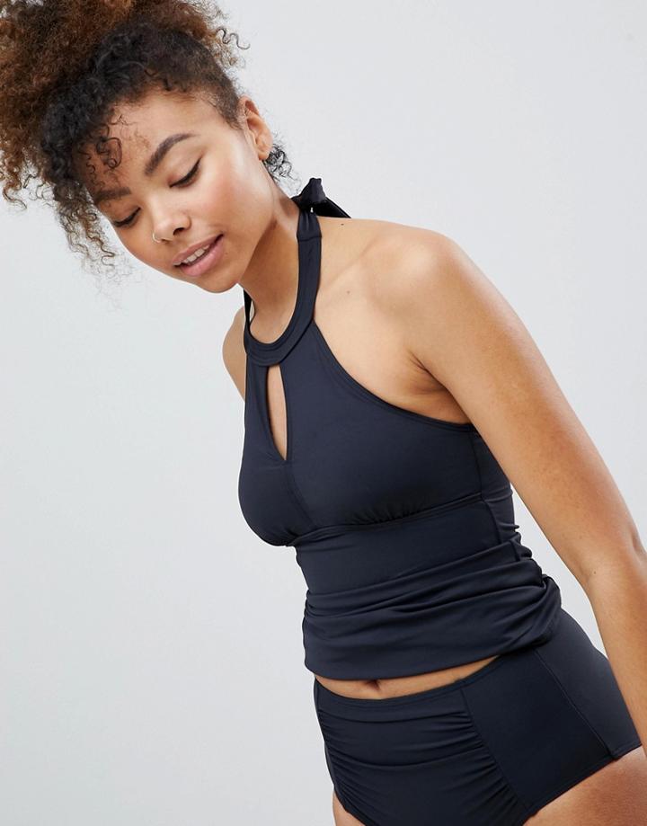 Esprit Halterneck Tankini Top - Black