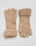 Boardmans Knitted Gloves - Brown