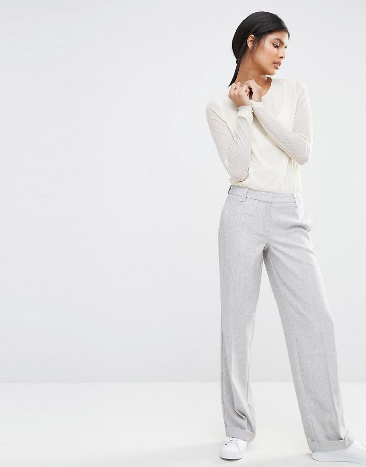 Y.a.s Wide Leg Trousers - Gray