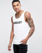 Asos Muscle Tank With #beast Print - Black