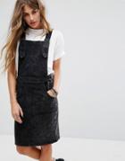 Noisy May Brandy Overall Denim Dress - Black
