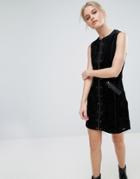 Pepe Jeans Marche Real Suede A Line Dress - Black