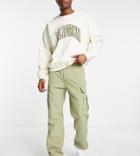 South Beach Utility Pocket Waterproof Cargo Pants In Olive-green