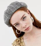 Sacred Hawk Beret In Check - Gray