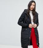 Noisy May Tall Long Sleeve Hooded Jacket - Black