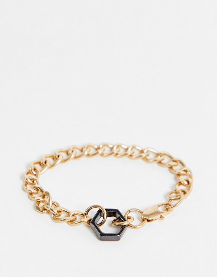 Icon Brand Sunday Hexagon Bracelet In Gold