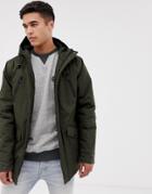 Brave Soul Hooded Bonded Parka-green