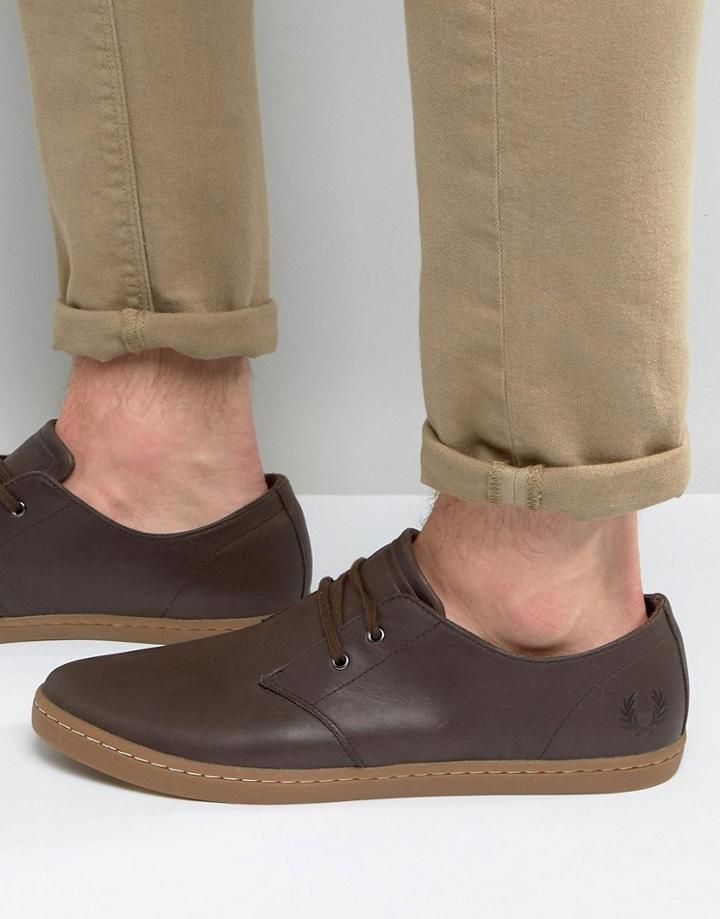 Fred Perry Byron Low Leather Desert Shoes - Brown