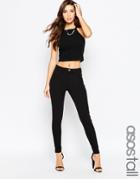 Asos Tall Stretch Skinny Trousers In Ultimate Fit - Black