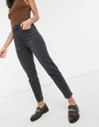Object Vinnie High Waist Mom Jeans In Gray-grey