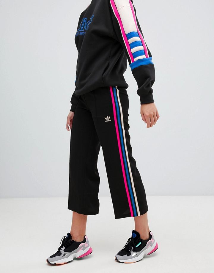 Adidas Originals Aa-42 Motorcross Wide Leg Track Pant In Black - Black