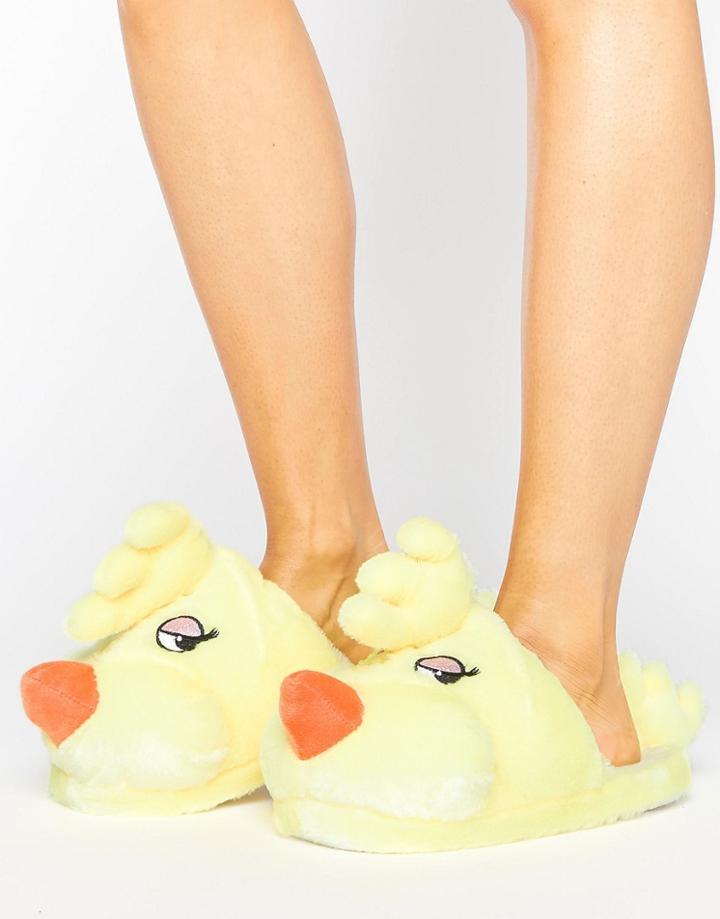 Asos Naomi Sassy Chick Slippers - Yellow