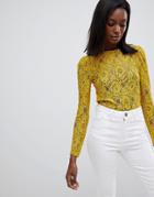 Oasis Lace Long Sleeve Top - Black