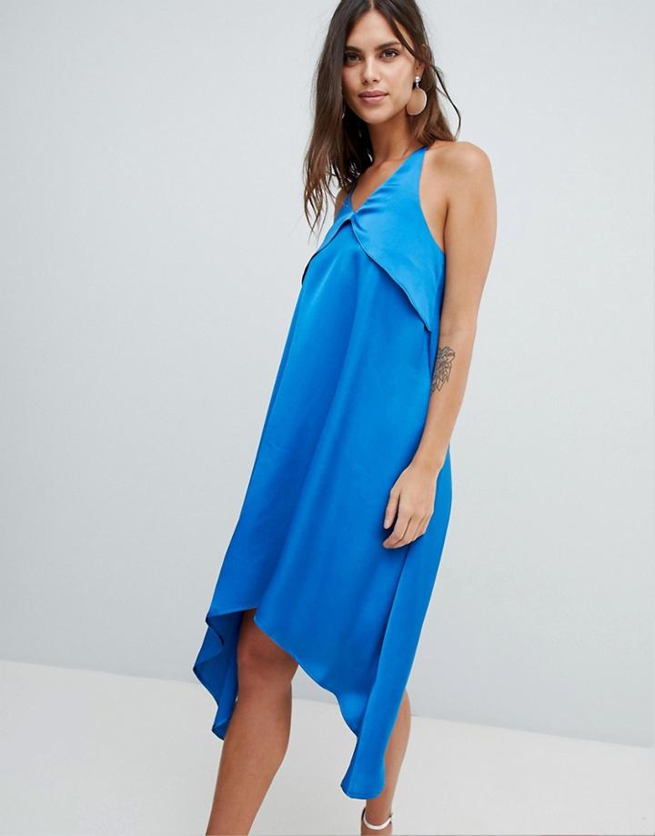 Y.a.s Satin Cami Dress - Blue