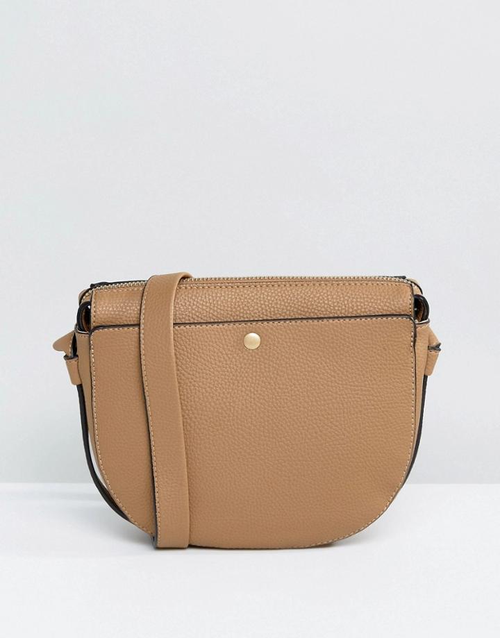 Warehouse Pocket Popper Acrossbody Bag - Beige
