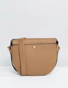 Warehouse Pocket Popper Acrossbody Bag - Beige