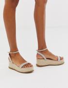 Asos Design Tavi Flatform Sandals In Beige - Beige