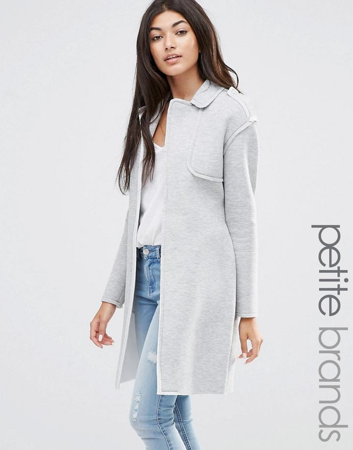 Noisy May Petite Victory Trench - Light Gray Melange