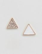 Emporio Armani Triangle Stud Set Earrings - Gold