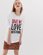 Love Moschino Give Me Love T-shirt - White