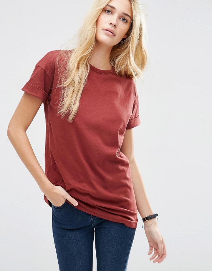 Asos The Ultimate Easy Longline T-shirt - Brown
