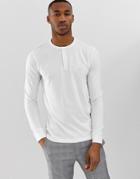French Connection Plain Grandad Long Sleeve Top-white