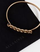 Allsaints Chain Bangle In Brass With Gold Finish