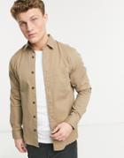 Selected Homme Gautin Solid Long Sleeve Shirt-brown