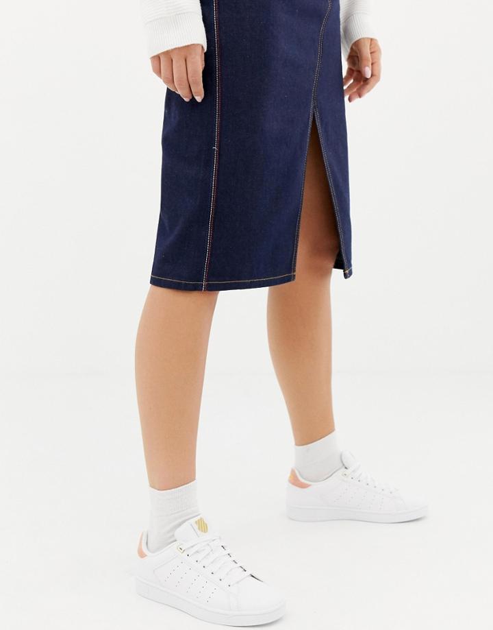 K Swiss Court Sneaker In White And Pink - White