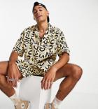 Collusion Typo Print Shirt Set-neutral