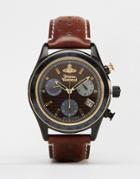 Vivienne Westwood Sotherby Leather Watch Vv142brbr - Brown