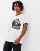 Cheap Monday Standard T-shirt With Copy Skull - White