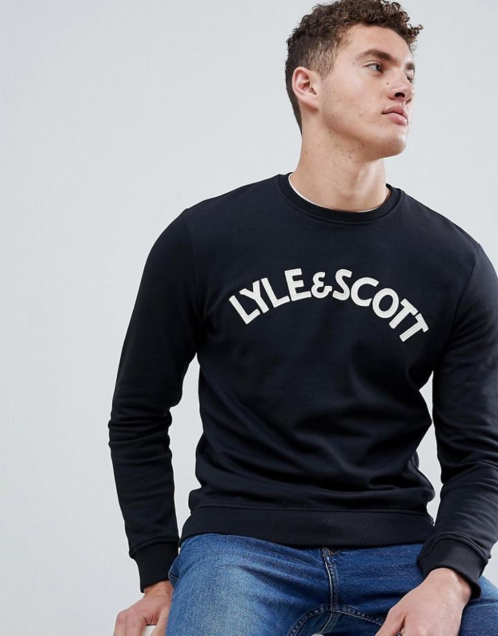 Lyle & Scott Embroidered Logo Sweat In Black - Black