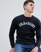 Lyle & Scott Embroidered Logo Sweat In Black - Black