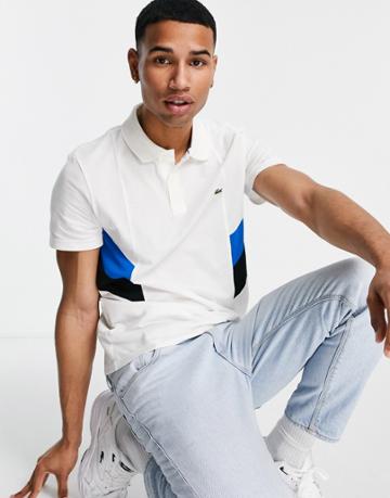 Lacoste Sport Panel Polo In Navy