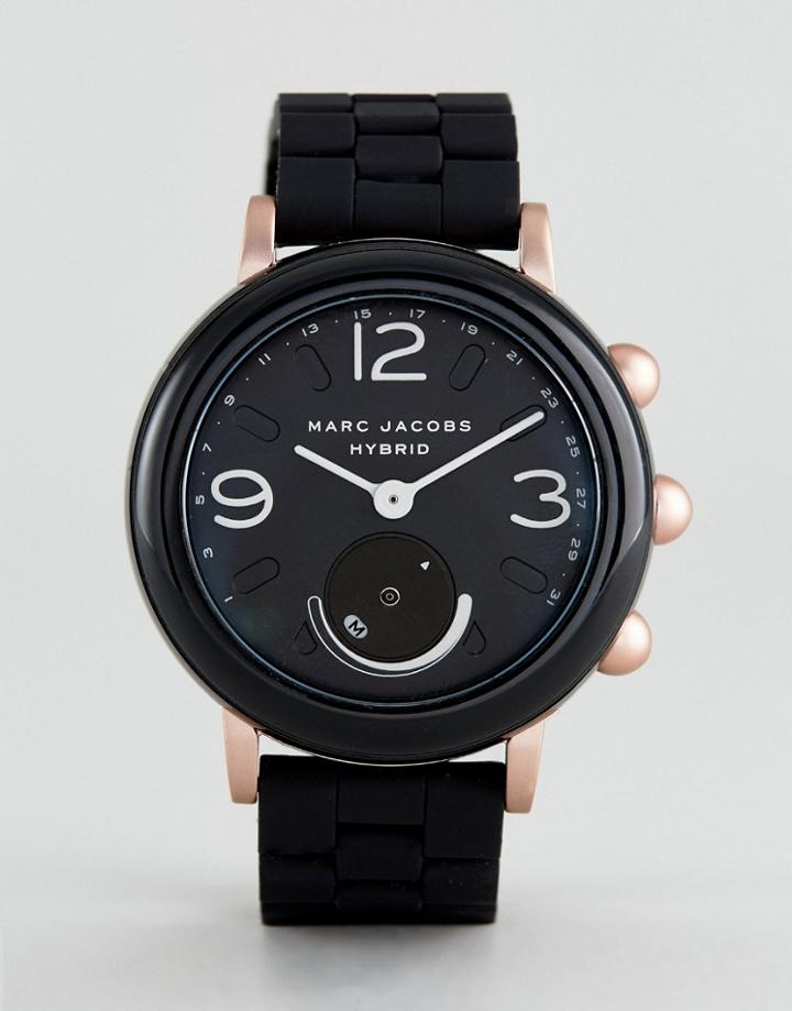 Marc Jacobs Connected Mjt1006 Bracelet Hybrid Smart Watch In Black - Black