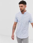 New Look Oxford Shirt In Muscle Fit In Light Blue - Blue