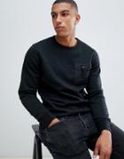Jack & Jones Core Sweatshirt With Clip Pocket - Black