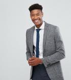 Farah Tall Skinny Textured Blazer - Gray