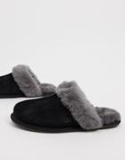 Ugg Scuffette Ii Slippers In Black And Grey