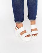 Asos Total Chunky Platform Sandals - White