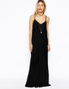 Asos Strappy Maxi Dress - Black
