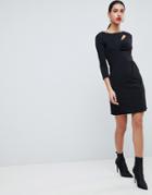 Morgan Bodycon Dress With Cutout Detail-black