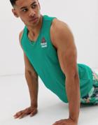 Reebok Crossfit Tank In Teal-blue