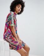 Adidas Originals X Farm Multi Print High Neck Dress - Multi