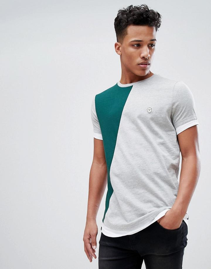 Le Breve Split T-shirt - Gray